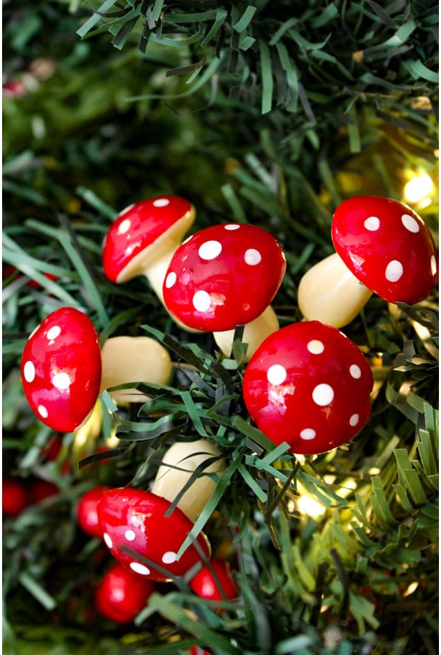 Mini Pick Decorativo Cogumelos Natal