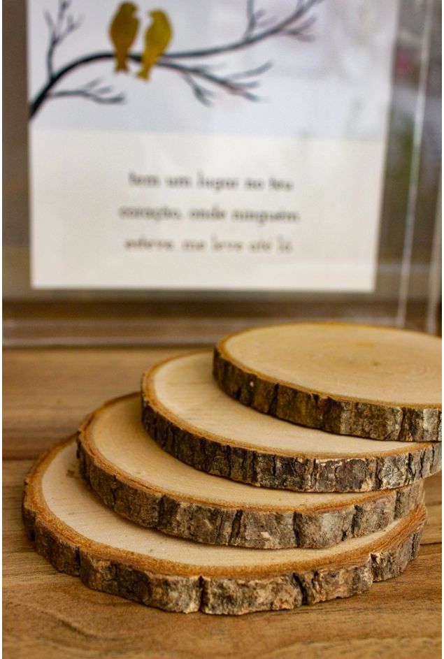 Kit Tronco Decorativo Madeira 10 CM Natal