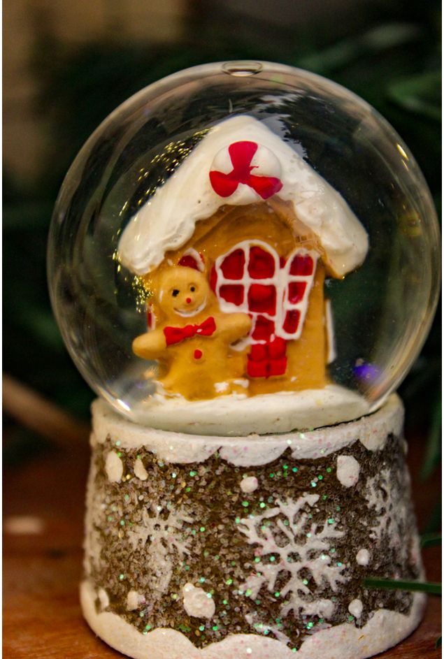 Globo De Neve Casinha Ginger Natal Globo De Neve Casinha Ginger Natal