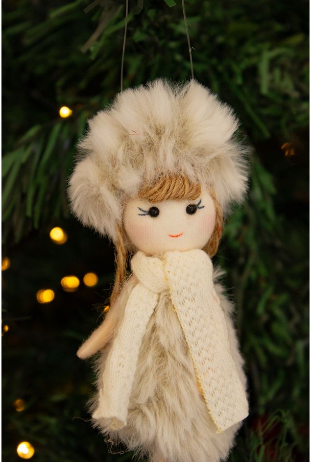 Pingente Boneca Vestido de Inverno Sortida Natal Pingente Boneca Vestido de Inverno Sortida Natal