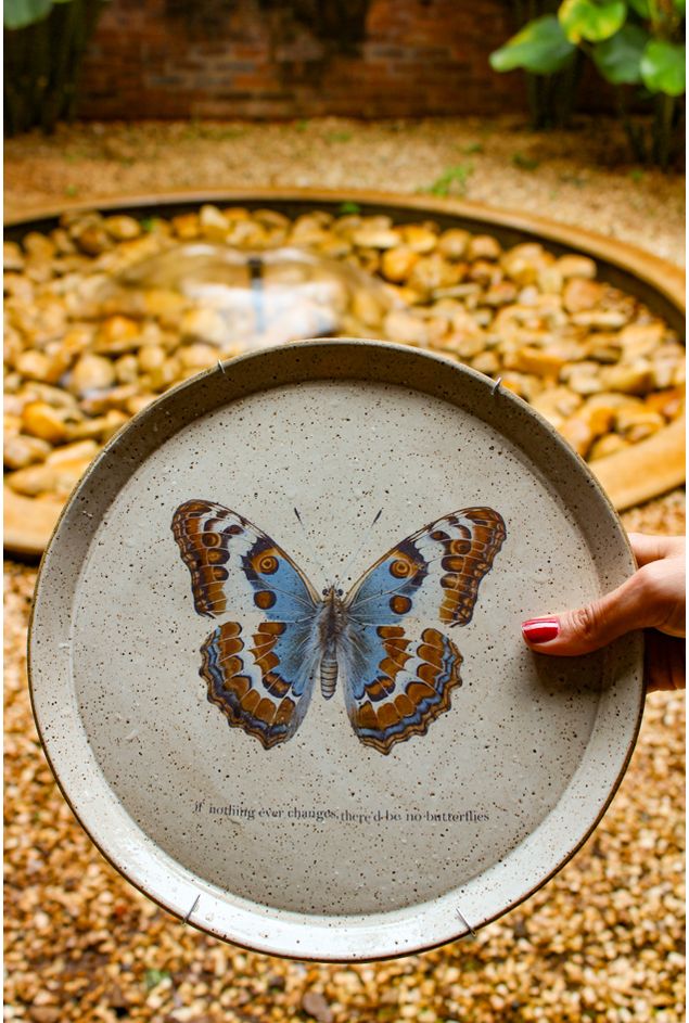 Prato Decorativo em Cerâmica Metamorfose Nefelibata