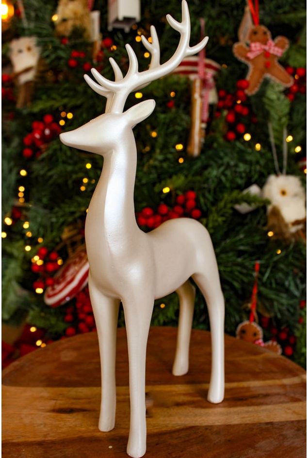 Rena Decorativa Perolada P Natal Rena Decorativa Perolada P Natal