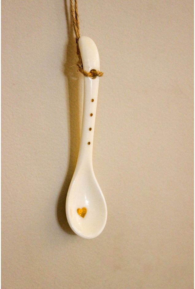 Colher Porcelana Coração Mimo Galeria Colher Porcelana Coração Mimo Galeria