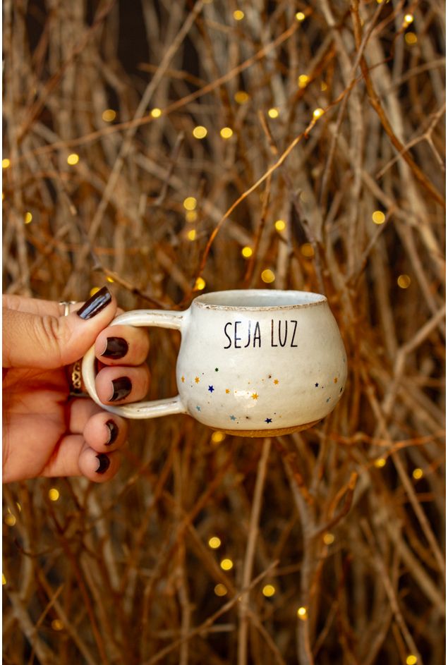 Xícara de Cerâmica Seja Luz Mimo Galeria Xícara de Cerâmica Seja Luz Mimo Galeria