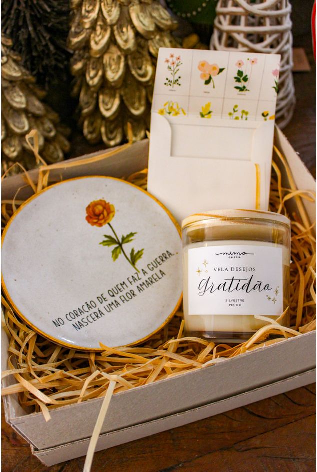 Kit Presente Flor Amarela