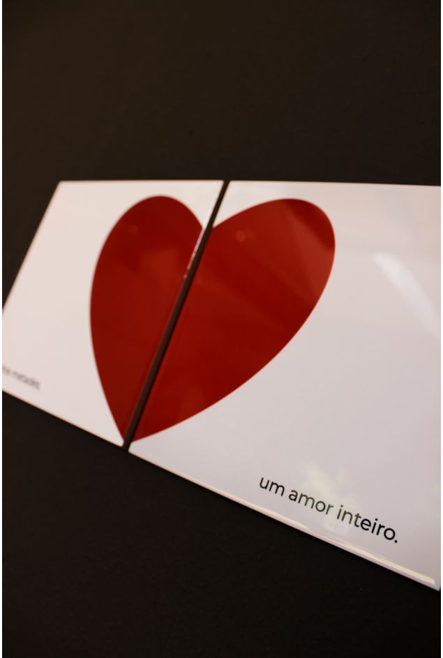 Painel de Azulejos Entre Metades Um Amor Inteiro Mimo Galeria