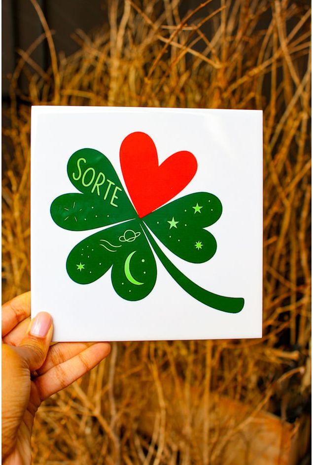 Azulejo Decorativo Trevo da Sorte Mimo Galeria Azulejo Decorativo Trevo da Sorte Mimo Galeria