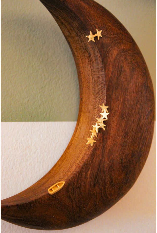 Escultura de Parede Lua Minguante Estrelas - DZT Escultura de Parede Lua Minguante Estrelas - DZT