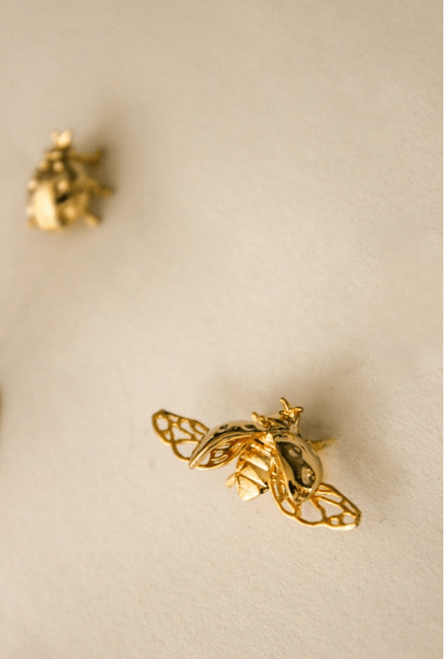 Escultura de Parede Joaninha Aberto Ouro - Sui Objetos