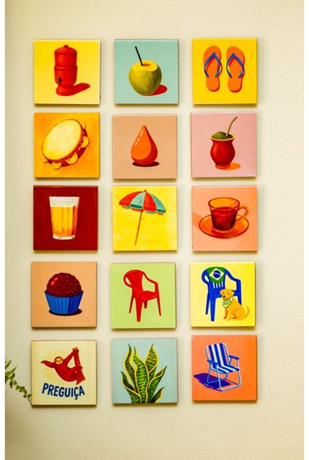 Combinação de Parede Mini Azulejos Brasilidades