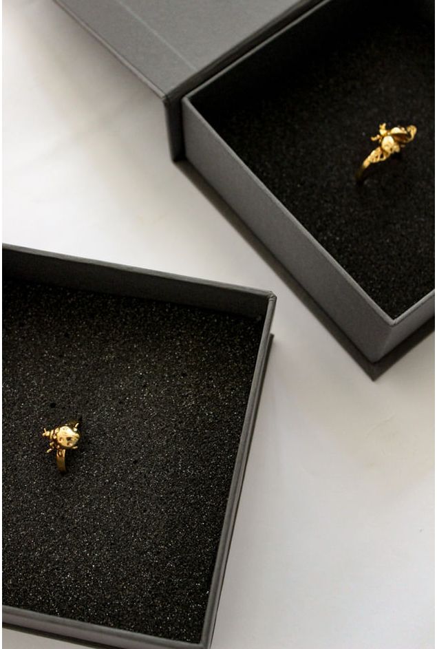 Anel Joaninha Sortido Ouro - Sui Objetos