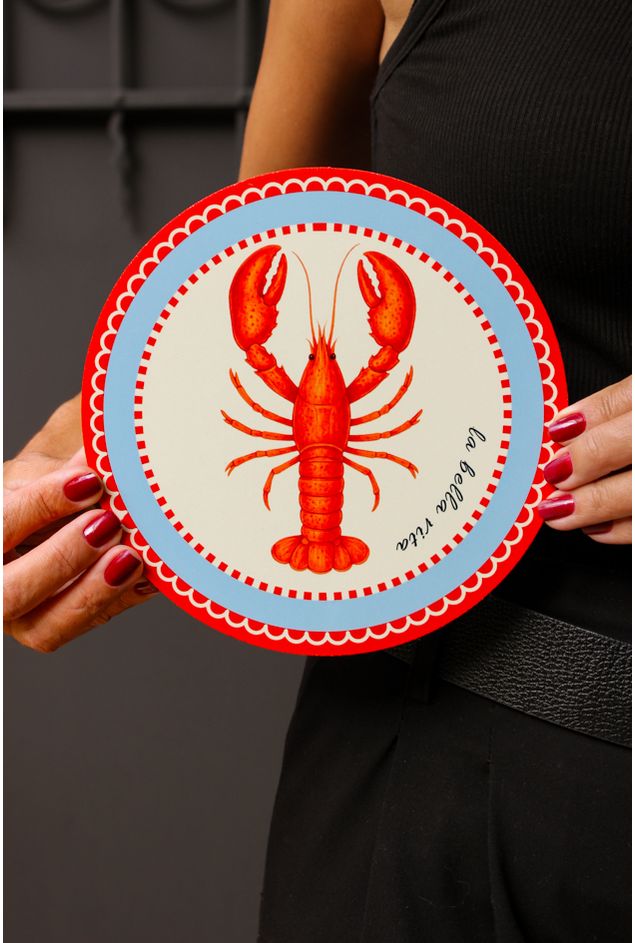 Azulejo Decorativo Redondo  Lagosta Mimo Galeria