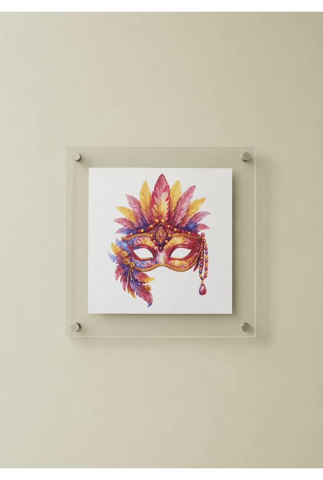 Quadro-Acrilico-Mascara-de-Carnaval-Mimo-Galeria