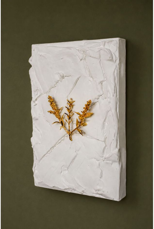 Quadro Decorativo Textura Lavanda Ouro - Sui Objetos